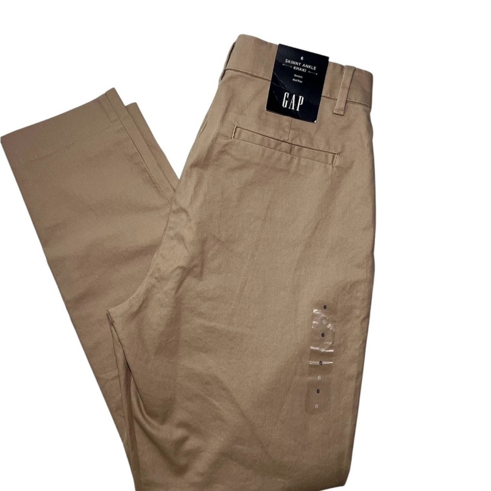 Gap Skinny Ankle Casual Pants Women’s 6 Kaki Stretch Mid Rise
